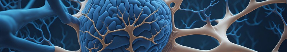 Illustration of a brain inside a synapse