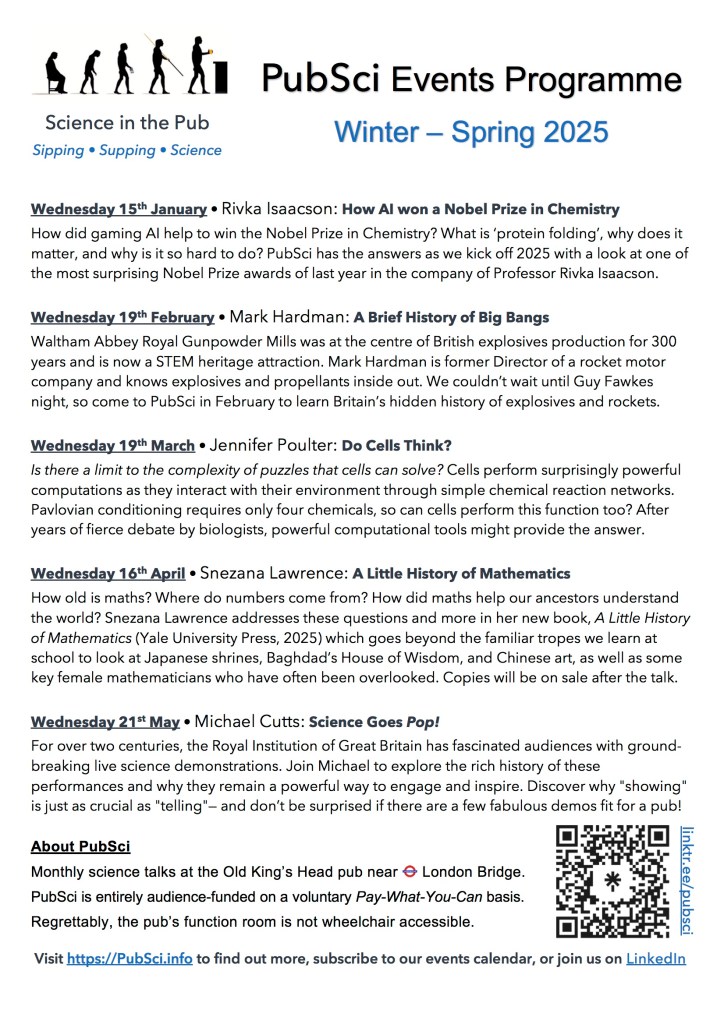 A programme of events. It can be downloaded as a PDF