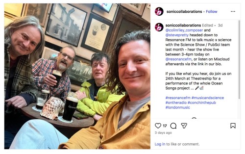 Four men in a pub