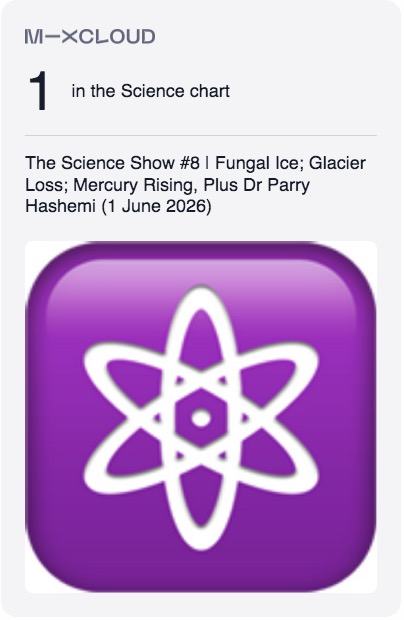 A badge indicating The Science Show is number 1 in the science chart